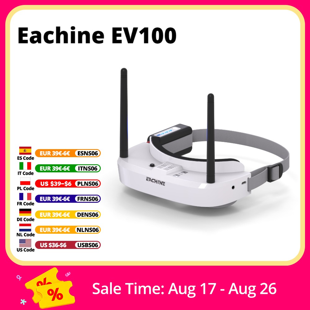 Fpv Drone Goggles - Gafas Eachine EV100 720*540 5,8G 72CH